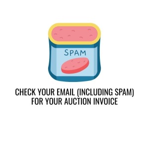 CHECK YOUR EMAIL (INCLUDING SPAM) FOR YOUR AUCTION INVOICE