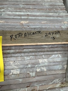SQUARE FEET - ROJO ALICANTE POLISHED 2220 - MADE IN SPAIN - 24x24 (3 PALLETS)