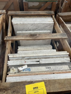 APPROXIMATE SQUARE FEET - ASSORTED MARBLE - 24x24 / 18x18 / 12x24 / MORE (1 PALLET)