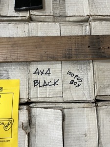 SQUARE FEET - CERAMICA LASA CERAMIC TILE - MADE IN MEXICO - COLONIAL BLACK - 4x4 (1 PALLET)
