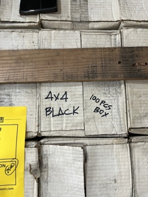 SQUARE FEET - CERAMICA LASA CERAMIC TILE - MADE IN MEXICO - COLONIAL BLACK - 4x4 (1 PALLET)
