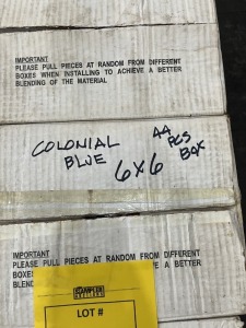 SQUARE FEET - CERAMICA LASA CERAMIC TILE - MADE IN MEXICO - COLONIAL BLUE - 6x6 (1 PALLET)