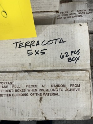 SQUARE FEET - CERAMICA LASA CERAMIC TILE - MADE IN MEXICO - COLONIAL TERRACOTA - 5x5 (1 PALLET)