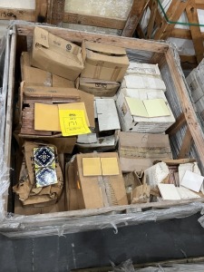 LOT ASSORTED - CERAMICA LASA CERAMIC TILE - MADE IN MEXICO - COLONIAL - LIGHT GREEN 6x6 / WHITE 4x4 / DIJON 4x4 / MORE (1 PALLET)
