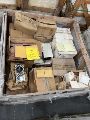 LOT ASSORTED - CERAMICA LASA CERAMIC TILE - MADE IN MEXICO - COLONIAL - LIGHT GREEN 6x6 / WHITE 4x4 / DIJON 4x4 / MORE (1 PALLET)