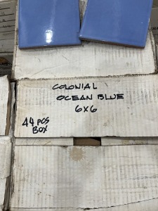 SQUARE FEET - CERAMICA LASA CERAMIC TILE - MADE IN MEXICO - COLONIAL OCEAN BLUE - 6x6 (1 PALLET)