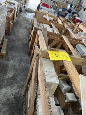 LOT ASSORTED MARBLE - ASSORTED SIZES / COLORS / SHAPES (5 PALLETS)