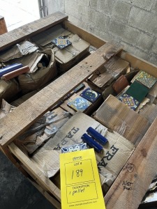 LOT ASSORTED CERAMIC TILE & TRIM - ASSORTED PATTERNS / COLORS (1 PALLET)