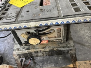 RYOBI BTS10 10'' TABLE SAW ON STAND - 115V / 60Hz / 13 AMP / 4800RPM / 10'' BLADE - SERIAL No. XX052460991