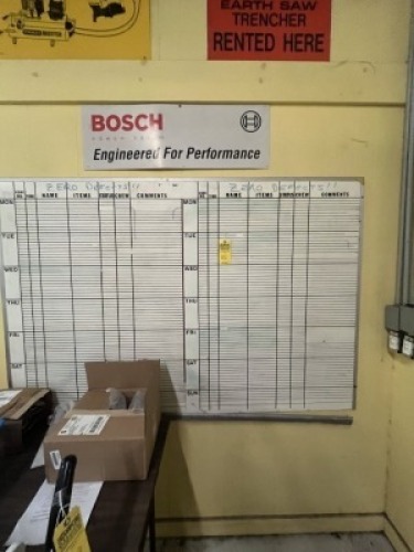 DRY ERASE SCHEDULE BOARD