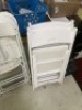 ASSORTED - 1- FOLDING TABLE / 1- GOLD WOOD CHAIR / 3- PLASTIC FOLDING CHAIRS / 3- METAL & PLASTIC FOLDING CHAIRS - 2