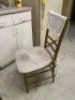 ASSORTED - 1- FOLDING TABLE / 1- GOLD WOOD CHAIR / 3- PLASTIC FOLDING CHAIRS / 3- METAL & PLASTIC FOLDING CHAIRS - 4