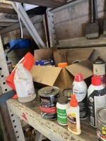 LOT CHEMICALS, CLEANERS, SEALERS, ETC (OPENED BOTTLES)