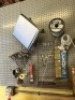 LOT SMALL TOOLS, ACCESSORIES, ETC (CONTENTS OF WALL)