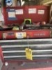 ASSORTED TOOL BOXES WITH TOOLS / PARTS - RUBBERMAID ON WHEELS / ALL AMERICAN / CRAFTSMAN - 2