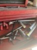 ASSORTED TOOL BOXES WITH TOOLS / PARTS - RUBBERMAID ON WHEELS / ALL AMERICAN / CRAFTSMAN - 12