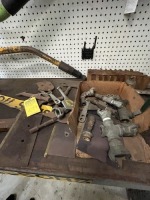 LOT ASSORTED CHISELS, SCRAPERS, TOOL ATTACHMENTS, ETC