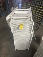 WHITE PLASTIC FOLDING CHAIRS (2 STACKS)
