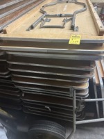 FOLDING TABLES WITH WOOD TOP (MIDDLE STACK)