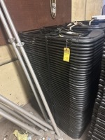 BLACK METAL & PLASTIC FOLDING CHAIRS