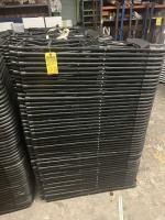 BLACK METAL & PLASTIC FOLDING CHAIRS
