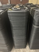 BLACK METAL & PLASTIC FOLDING CHAIRS