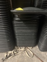 BLACK METAL & PLASTIC FOLDING CHAIRS
