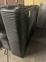 BLACK METAL & PLASTIC FOLDING CHAIRS