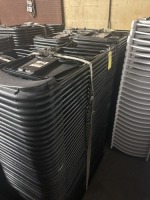BLACK METAL & PLASTIC FOLDING CHAIRS