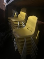 YELLOW PLASTIC KIDS CHAIRS