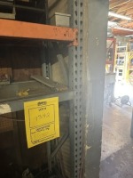 SECTIONS PALLET RACKING - GRAY - 2- 12' UPRIGHTS / 4- 8' UPRIGHTS / 6- 8'10'' CROSS BEAMS (2' DEEP) / 4- 8'6'' CROSS BEAMS (2' DEEP) / 10- 8' CROSS BEAMS (3.5' DEEP)