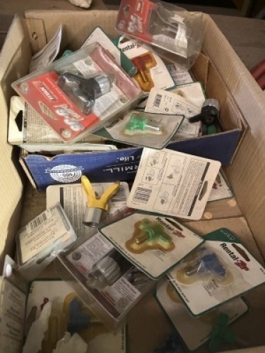 ASSORTED PIECES - RENTAL ZIPS, PAINT SPRAY PIECES, ETC