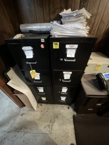 ASSORTED METAL FILE CABINETS - 2- 4 DRAWER / 1- 2 DRAWER