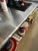 STAINLESS STEEL TABLE WITH SHELF - 96''x24''