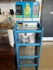 BLUE METAL CHIP RACK - 60''x18''x13''
