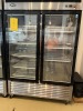 ATOSA GLASS REACH-IN COOLER ON WHEELS WITH 2 DOORS - 84''x54''x21''