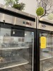 ATOSA GLASS REACH-IN COOLER ON WHEELS WITH 2 DOORS - 84''x54''x21'' - 2