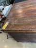 WOOD COUNTER WITH TOWER - 84''x33''x120''