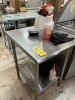 STAINLESS STEEL TABLE WITH SHELF - 24''x24''x36''