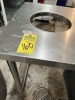 STAINLESS STEEL TABLE WITH TRASH HOLE - 2