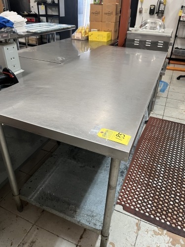 STAINLESS STEEL TABLE - 6'