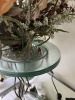 METAL STAND WITH GLASS BOWL WITH ARTIFICIAL FLOWERS - 4