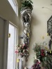 SILVER LEAF PILASTER LADY SCULPTURE - 8' TALL