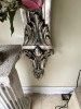 SILVER LEAF PILASTER LADY SCULPTURE - 8' TALL - 3