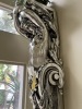 SILVER LEAF PILASTER LADY SCULPTURE - 8' TALL - 4