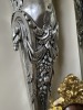 SILVER LEAF PILASTER LADY SCULPTURE - 8' TALL - 7