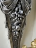 SILVER LEAF PILASTER LADY SCULPTURE - 8' TALL - 8