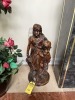 BROWN CERAMIC - 2 GIRLS - 25''H (SOME DAMAGE)