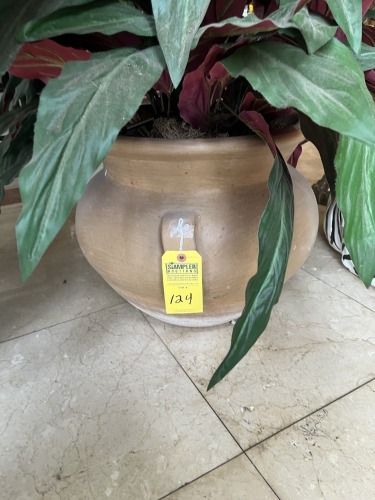 LARGE POT WITH ARTIFICIAL PLANT