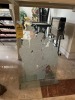 GLASS ETCHING ON BASE - MUSICIANS WITH MUSICAL NOTES - ENGRAVED SIGNATURE
